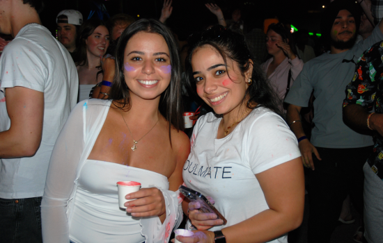 2 students at the DJ Colour Party