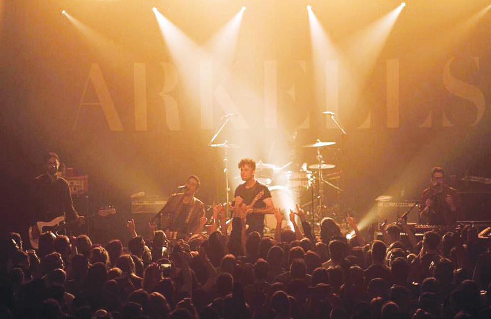 Arkells performing at the Student Life Centre